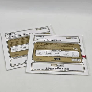 Lot Of 2 Pioneer Scrapbook Album Refill 8 x 8 RMW-88 Top Loading White 10 Pages - Picture 1 of 4