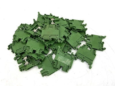 Lot of 28 ABB Entrelec M4/6-GREEN Terminal Block 22-10AWG 32A 600V M4/6 - Image 1 of 4