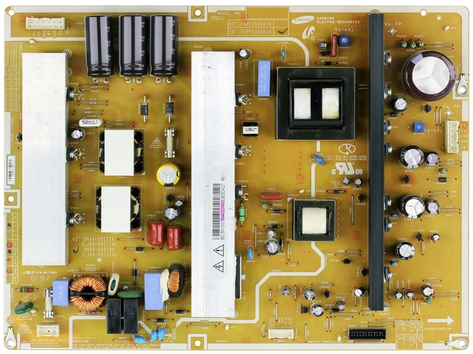 Unidad de fuente de alimentación 50" SAMSUNG PLASMA TV PN50B450B1DXZA BN44-00274A Foto 1 de 1