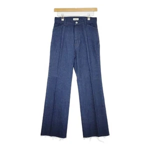 IENA Denim flare center crease pants jeans Denim pants Navy 5-0807G∞ - Picture 1 of 7