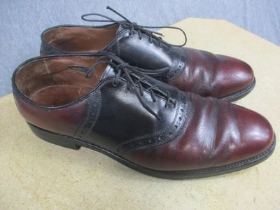Zapatos Allen Edmonds Para Hombre Talla 9.5 C Negro Borgoña Puntera Oxford Spectator EE. UU. Foto 1 de 4
