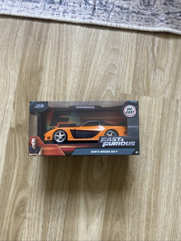 Jada Toys 30732 1:24 Fast & Furious Han's Mazda RX 7 - Arancione - Immagine 1 di 4