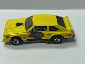 1982 Hot Wheels Hot Ones Yellow Flat Out 442 w Gold Hubs Oldsmobile Hong Kong L6 - Picture 1 of 2
