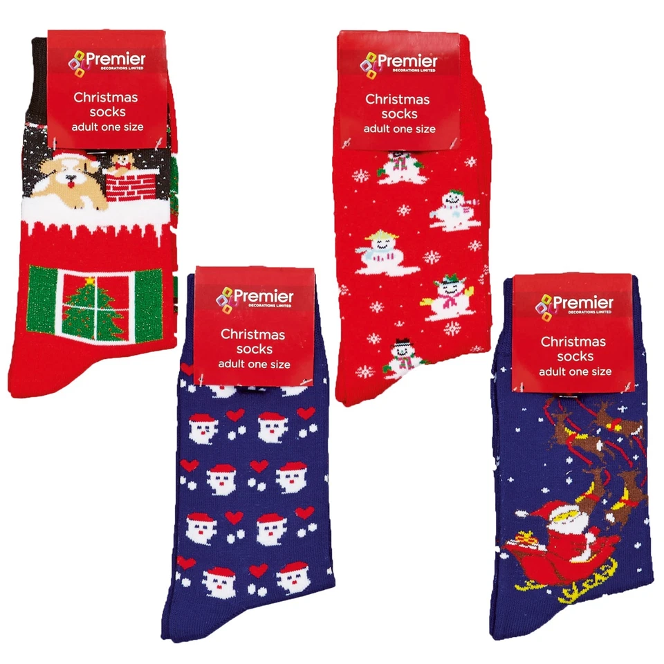 Premier Novelty Adult Christmas Socks One Size Random Festive Design - Image 1 of 1