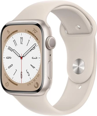 Apple Watch Series 8 Aluminum 45mm A2774 (GPS + Cellular) Starlight (Excellent) - Image 1 of 3