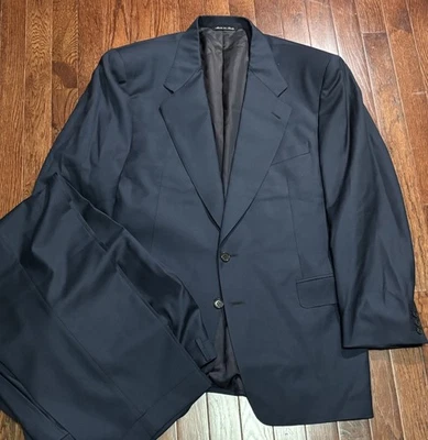 Canali Saks Fifth Avenue 2 Piece Suit 42R Blue Loro Piana Italy Made 34x29 - Image 1 of 4