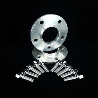 Wheel Slip On Spacer 10mm 5x112 CB 57.1mm Hub Centric + Wheel Bolts for Audi VW - image 1 of 3