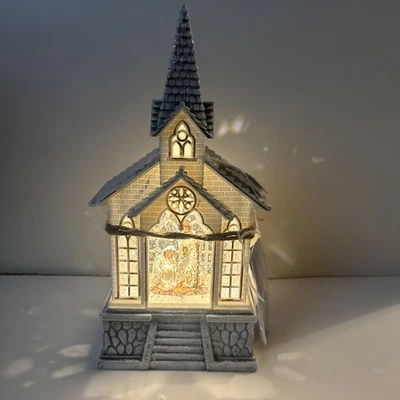 RAZ Imports 11 pulgadas Belén Globo de Agua Iglesia Iluminado Linterna de Agua Luz Navidad Foto 1 de 4