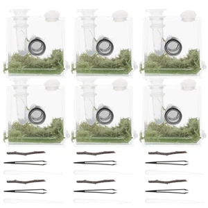  4 Sets of Transparent Jumping Spider Enclosure Acrylic Snail Container Habitat - Picture 1 of 12