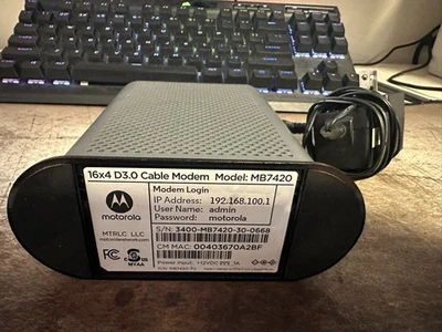Motorola Mbps Cable Modem MB7420 - With power Adaptor - Image 1 of 2