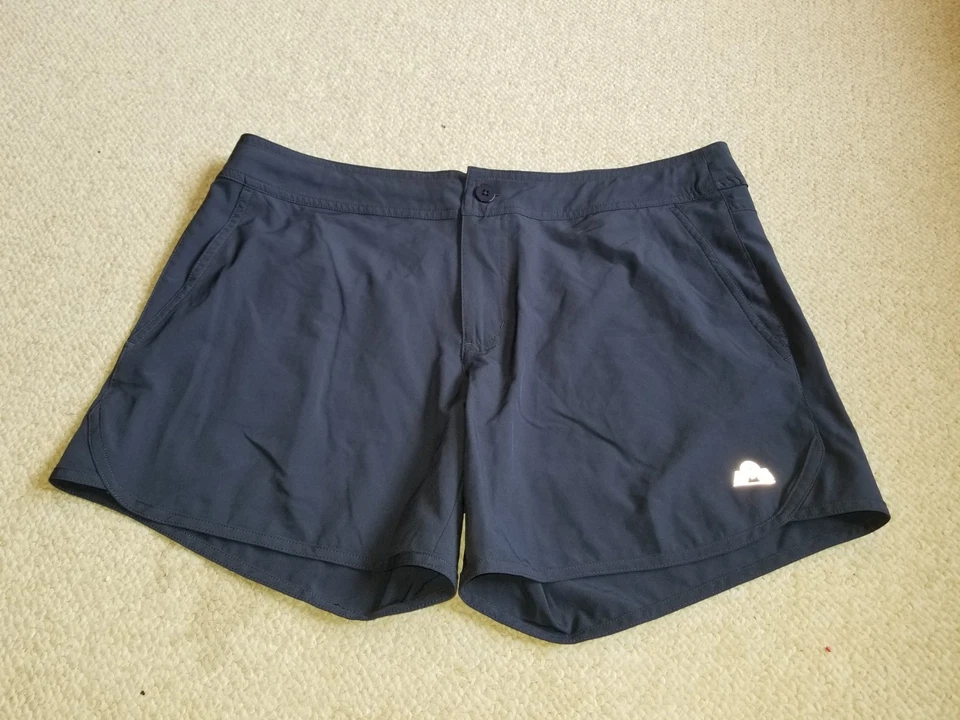Pantalones cortos para mujer nuevos sin etiquetas - EMS EAST MOUNTAIN SPORTS - rendimiento elástico azul marino - L Foto 1 de 4