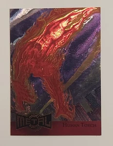 Tarjeta de cómic 1995 Marvel Metal - Antorcha humana - #6 edición limitada Metal Blaster - Imagen 1 de 2
