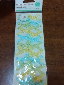 Martha Stuart Stickers BOWS Yellow Blue Green NIP - Picture 1 of 5