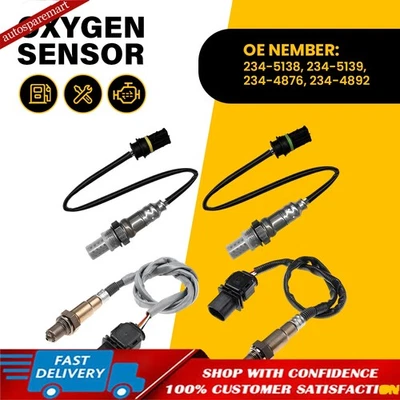 Set of 4 O2 Sensors For BMW 2011 2012 335IS 2007 2008 335XI 3.0L L6 234-4876 - Image 1 of 4