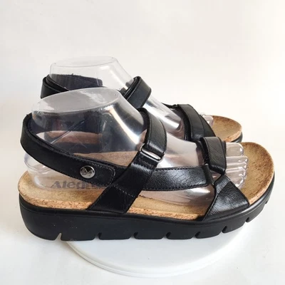 Sandalias Alegria Talla 8 - 8.5 EU 38 Henna Negro Plataforma Vegano Confort Soporte Foto 1 de 4