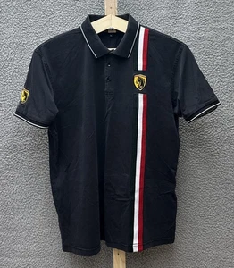 Rocco Ravalli Hemd Herren XL schwarz Poloshirt Pferdekopf Scudetto Badge Preppy - Bild 1 von 8