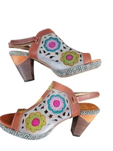L'ARTISTE SPRING STEP BELEN BLOCK HEEL SLINGBACK SIZE 40 US 9 - Picture 1 of 3