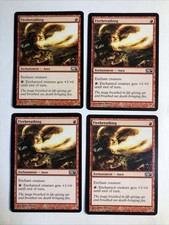 4x MTG Core set 2010 M10 Firebreathing EX/NM Magic the Gathering