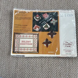 Creative Circle 2160 Holiday Greetings 8”x 10” Counted Cross Stitch Christmas - Picture 1 of 4
