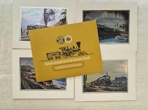 Vintage Fogg Historic Locomotives Of The Southern Pacific Foil Etch Print Set 4 - Picture 1 of 8