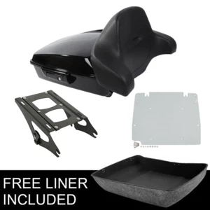 Chopped Trunk Backrest Mount Rack Base Plate Fit For Harley Road King 2014-2025 - Picture 1 of 12
