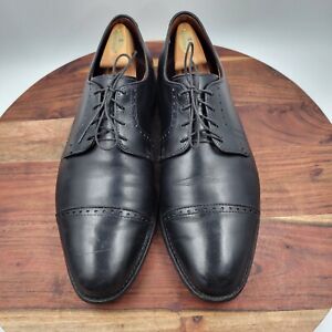Allen Edmonds Clifton Shoes Men's 12 3E Wide Black Leather Derby Oxford Cap Toe
