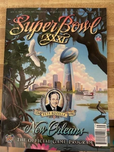 SUPER BOWL XXXI 31 Program GREEN BAY PACKERS NEW ENGLAND PATRIOTS BRETT FAVRE - Imagen 1 de 2