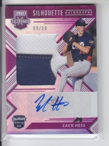 2018 Elite Extra Edition Zack Hess Silhouette Patch Auto Purple /10 Tigers - Picture 1 of 2