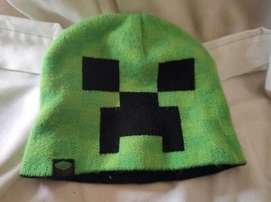 Original Minecraft Beanie Hat Creeper Green Warm Winter Gamer Gaming - Picture 1 of 8
