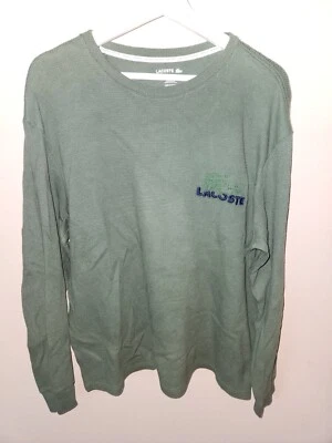 Camisa térmica pulóver verde manga larga Lacoste nueva sin etiquetas - Para hombre 2XL - ¡AFILADA! Foto 1 de 3