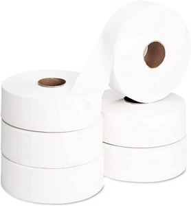 Unscented 2 Ply Toilet Tissue Rolls 95 mm x 150 m / 300 m Toilet Paper Jumbo - Picture 1 of 8