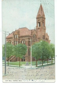 Vintage Canton ohio city hall postcard - Picture 1 of 2
