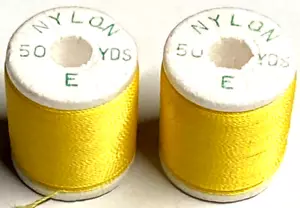 Gudebrod Nylon Thread Yellow Type E 50-Yard Spool Set of 2 - Picture 1 of 10