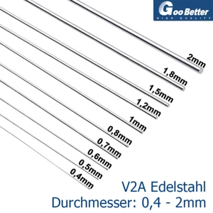 Federstahldraht Durchmesser 0,4 - 2mm Federdraht V2A Edelstahl Rostfreier Draht - Bild 1 von 13