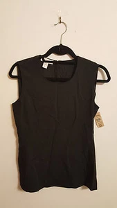 Bergdorf Goodman Sleeveless Black Wool Shirt With Back Zip...4...NWT/Defect - Picture 1 of 6