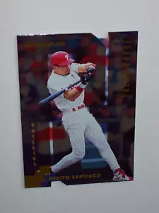 1997 Donruss Press Proofs Gold Benito Santiago card #71 SN /500 alta qualità - Foto 1 di 3