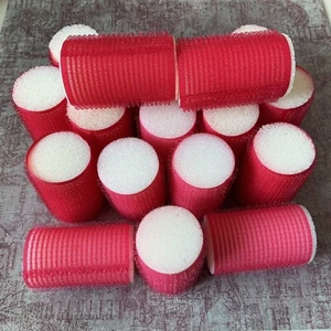 Sleep In Foam Filled Hair Rollers Self Grip Red Lot Bundle x 18 - Picture 1 of 3