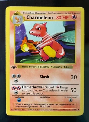 1999 Pokemon Shadowless 1st Edition Base Set Charmeleon #24 - Image 1 of 3