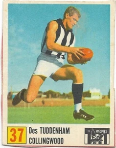 1971 Kellogg's (37) Des TUDDENHAM Collingwood - Imagen 1 de 1