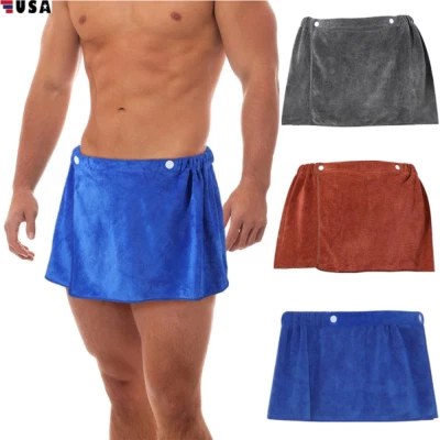 Toalla de baño corta usable para hombre falda de ducha mágica manta de playa para nadar EE. UU. Foto 1 de 4