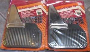 NEW Set of 4 Power-Flow Splash Guards Made in USA metal rubber combo extra wide - Picture 1 of 4
