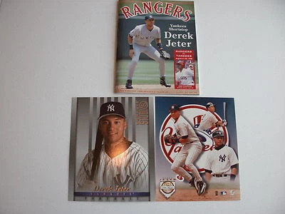 LOT OF 3 - DEREK JETER PHOTOGRAPHS & PROGRAM COVER - Image 1 of 2