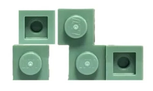 LEGO 5 New Sand Green Plates 1 x 1 Stud Mosaic Part 3024 GR05 - Picture 1 of 2