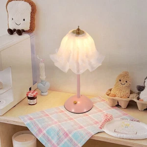 Unique Petal Reading Desk Lamp Touch Dimming Switch French Romantic Flower - Bild 1 von 9