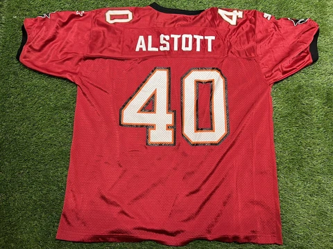 Starter Mike Alstott Tampa Bay B￼uccaneers NFL Football Jersey Sz XL (52) Cover