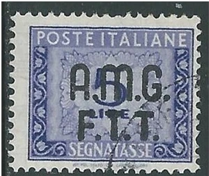 1947-49 TRIESTE A SEGNATASSE USATO 5 LIRE - LL1 - Picture 1 of 1