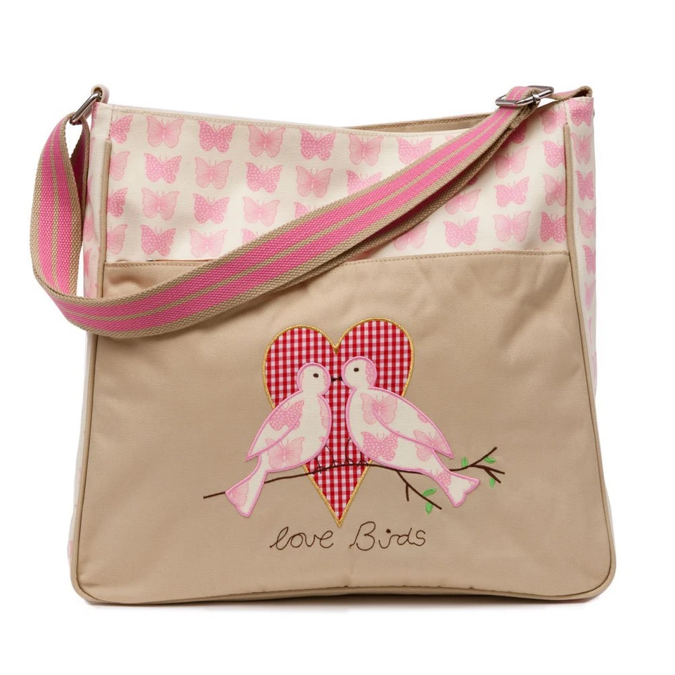 Pink Lining POPPINS BAG PINK BUTTERFLIES Baby Changing Nappy Diaper Bag - image 1 of 1