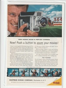 Original 1961 Kodak Zoom 8 cámara de película réflex revista anuncio - Imagen 1 de 1