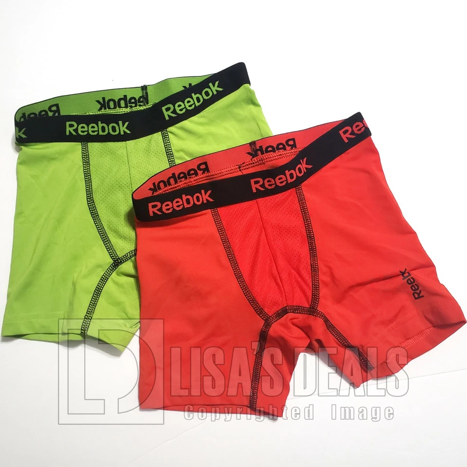 Nuevos calzoncillos boxer Reebok 2 Performance para niño verde rojo S 6/7 Foto 1 de 1