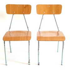 2 Sedie Bambino Asilo Vintage Anni 70